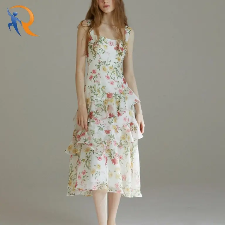 Printed halter dress 1