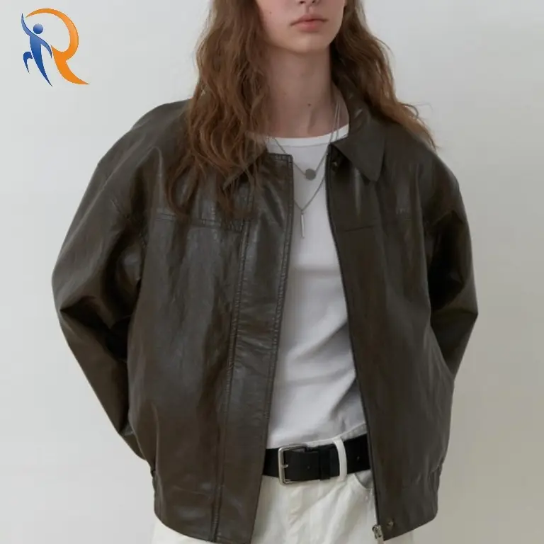 A FAUX LEATHER JUMPER 1