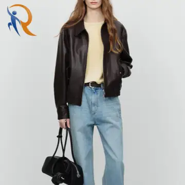 Unisex Lambskin Semi-Overfit Leather Jacket 1