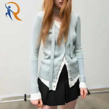 Scarf Layered Cardigan 1