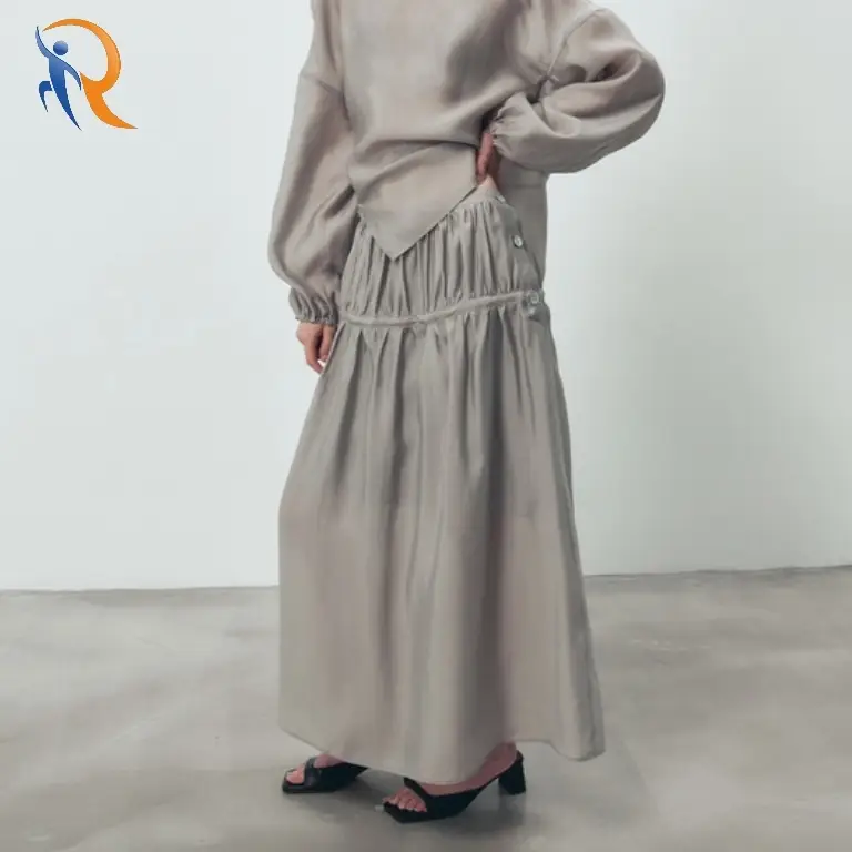 gray pleated dress 1