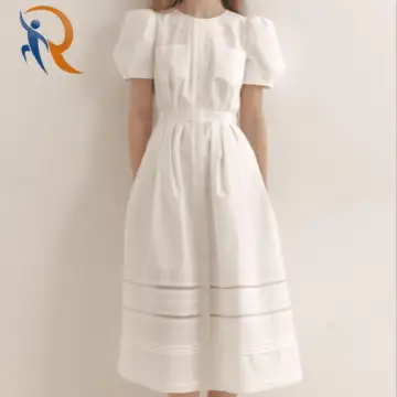 Lace Pintuck Long Dress 1