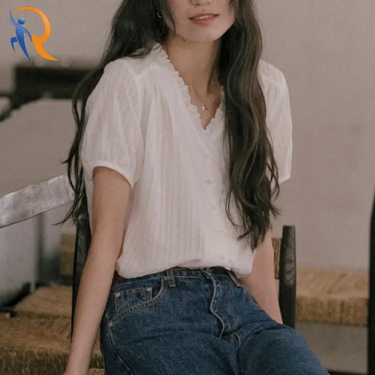 Lace frill blouse 1