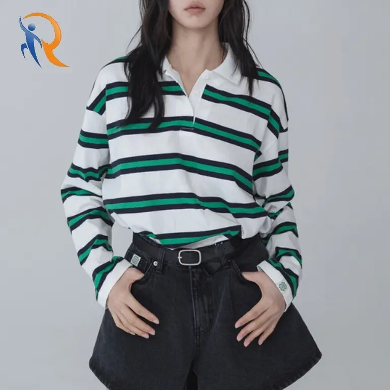 STRIPE RUGBY COLLAR TSHIRT 1