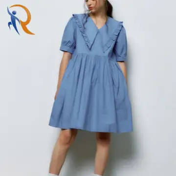 Marlene Cotton Collar Mini Dress 1