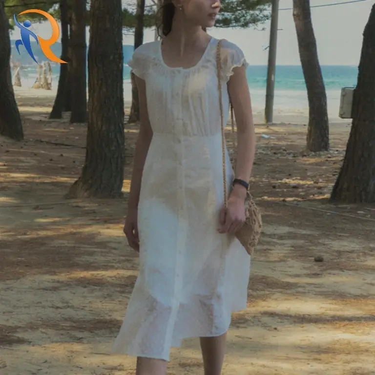 Shirring long dress 1