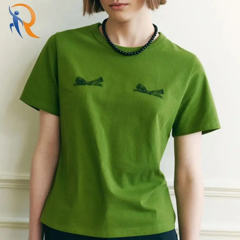RIBBON PRINTING SHORT SLEEVE T-SHIRT 1
