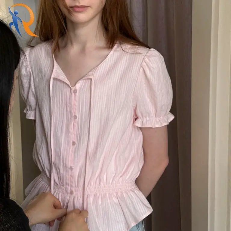 PUFF SLEEVE COTTON BLOUSE 1