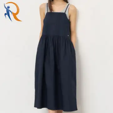 Loose-fit Cotton Sleeveless Long Dress 1