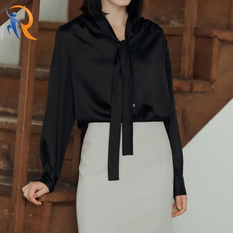 Camila Tie Silky Blouse 1