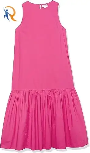 Women's Loose Sleeveless Wide-Hem Poplin Maxi Dress 1