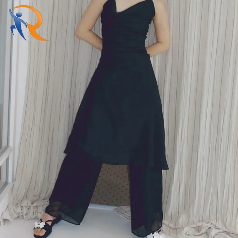 LONG SHIRRING OPS BLACK 1