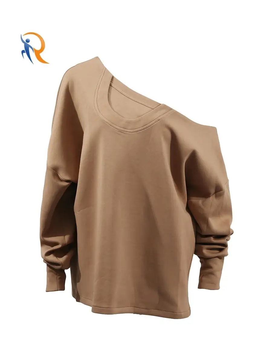 The Shoulder Long Sleeve Loose Slouchy Tops 1