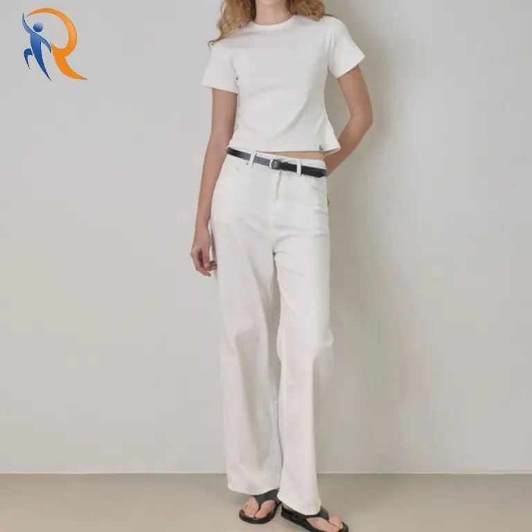Summer wide denim pants 1