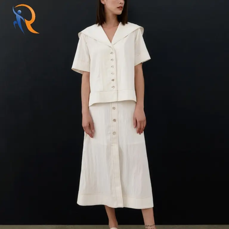 TWR SAILOR COLLAR BUTTON STITCH SHIRT 1