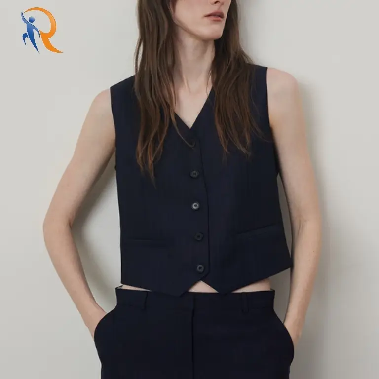 Stripe Four Set Up Suit-Single Breast Vest 1