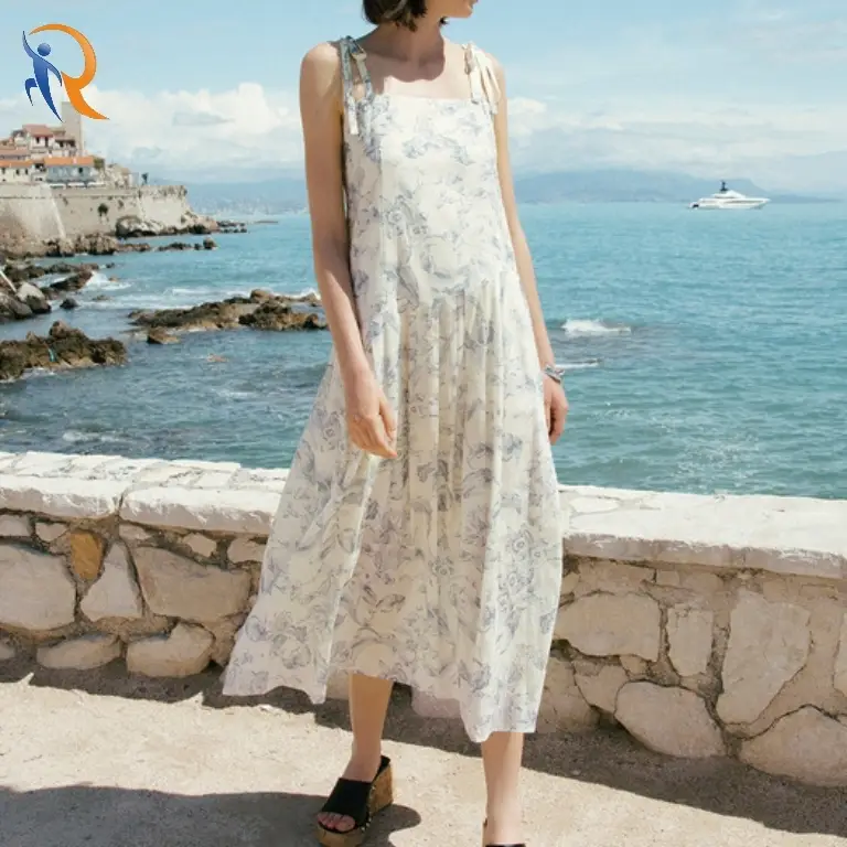 Flower Pattern Bustier Layered Maxi Dress 1