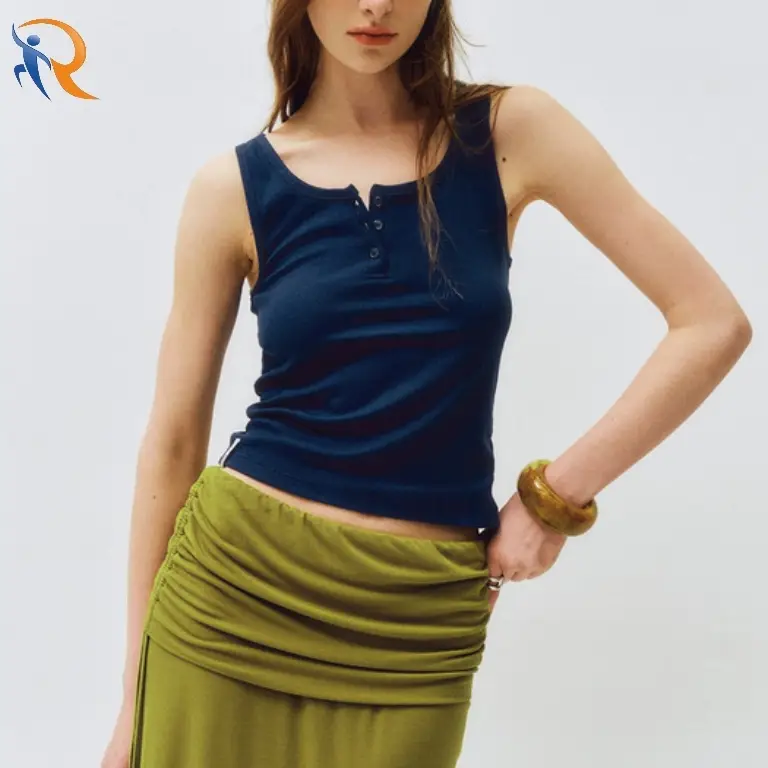 Every Day Henley Neck Sleeveless 1