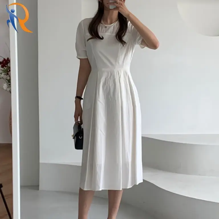 Pleated Half Sleeve Dress 1