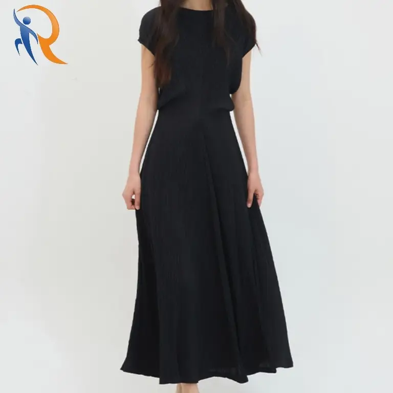 Black pleated dress 1