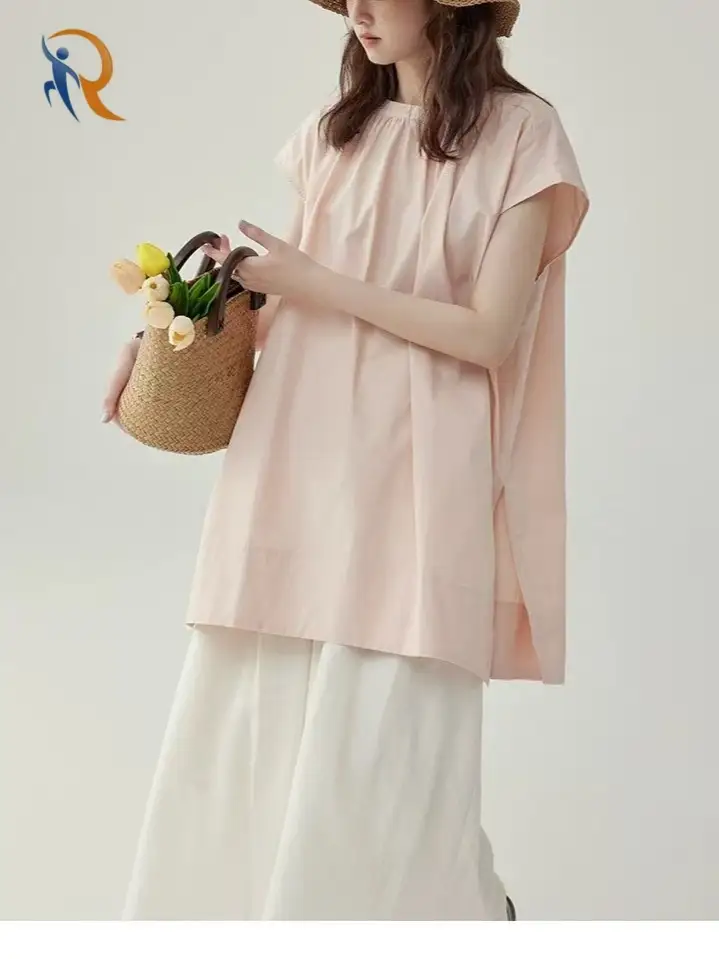 Womens Summer  Pink Tops Sleeveless Shirts 1