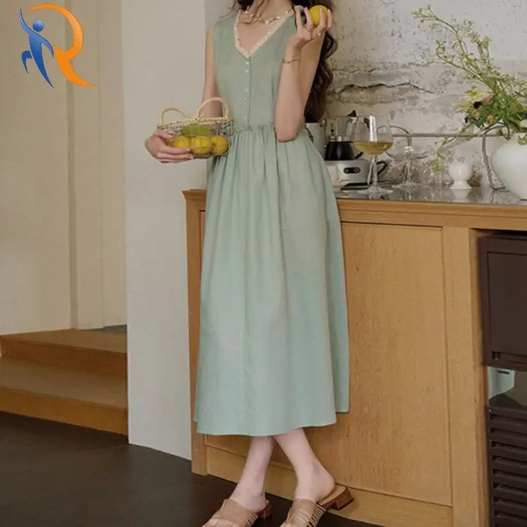 Two-wear Collared Vest Dress1 1