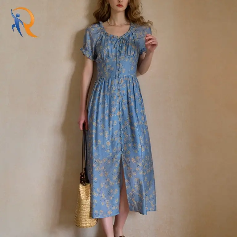Breathable cotton floral dress 1