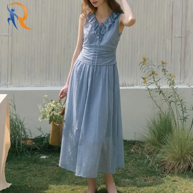 Sleeveless ruffle tea dress1 1