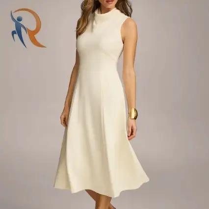 بلوزة ميدي برقبة وهمية 1