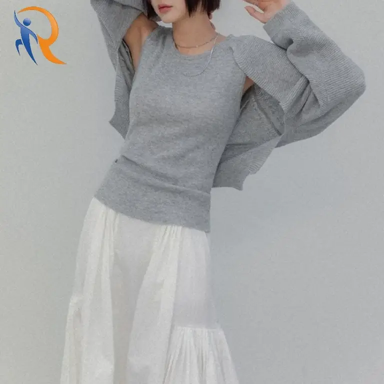 Knit vest, grey 1