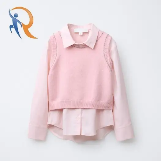 RHINESTONE VEST POPLIN SHIRT 1