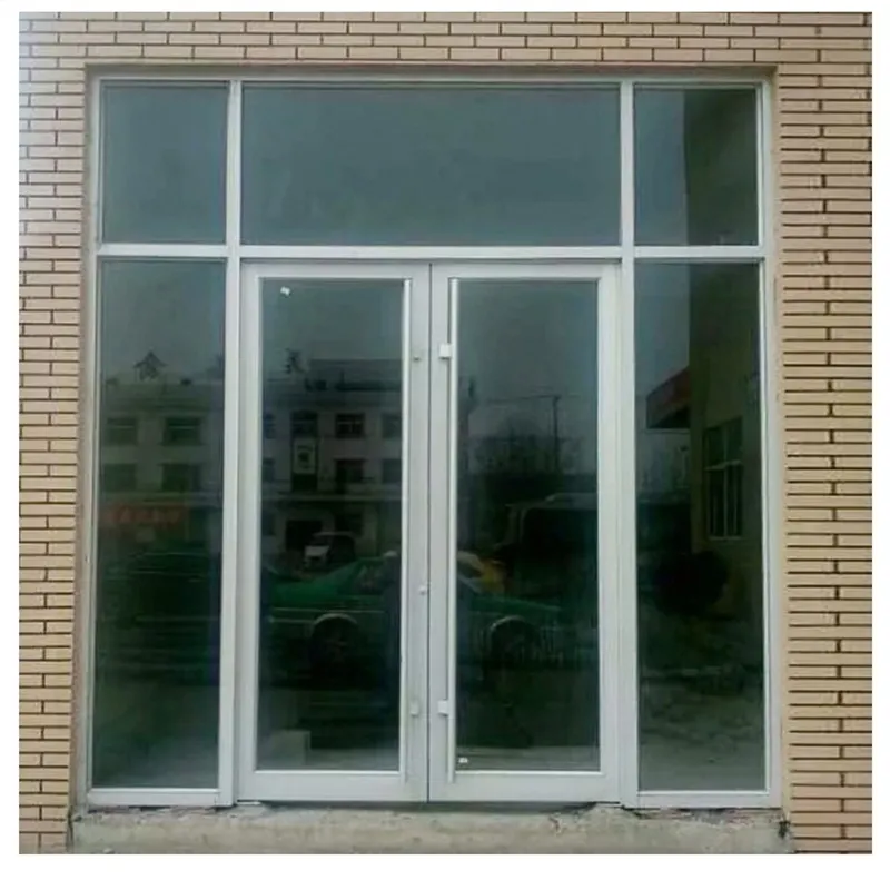 Aluminium Double Glass Swing Door SUSHENG Brand Its Color Can Be Chosen Such As Dark Gray/light Gray/black/or Customization Aluminum Casement Door Can Be Made According to Customer's Design Drawings 5