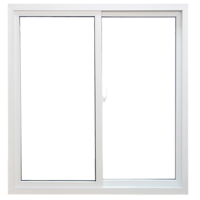 نافذة انزلاقية UPVC مقاس 1.4 مم يمكن أن تكون باللون الرمادي الداكن / الرمادي الفاتح / الأسود / المخصصة للشرفة وغرفة النوم وغرفة المعيشة والمكتب وغرفة الطعام والسوبر ماركت 1