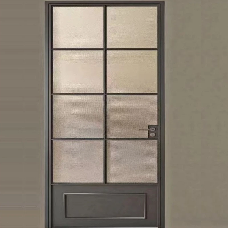 باب زجاجي فردي من الألومنيوم/باب بمفصلات تصميم جديد مناسب للشرفات وغرف النوم والمطاعم ومراكز التسوق، إلخ 1