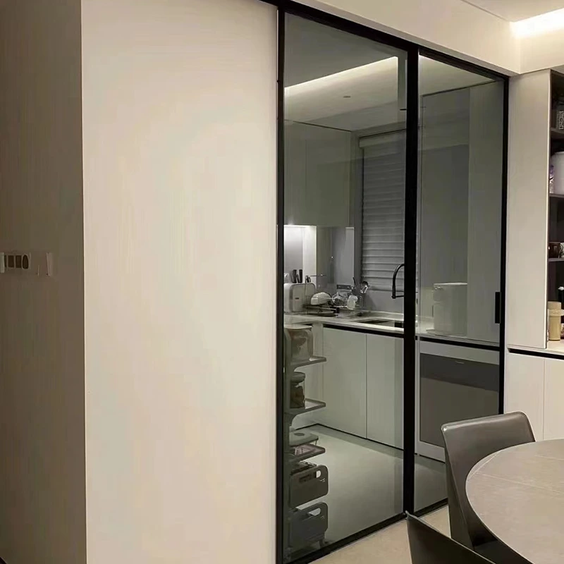 Aluminium glazen scheidingswand & schuifdeurdikte kan worden aangepast, geschikt voor balkon, slaapkamer, woonkamer, kantoor, eetkamer, keuken, supermarkt 1