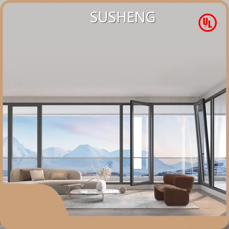 For Study Room Residential Aluminium Windows and Doors 75mm by SUSHENG 1