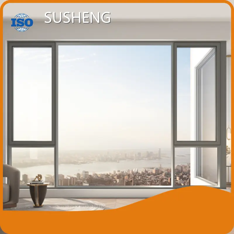 Commercial Aluminium Windows Customized SUSHENG Brand 24-34mm 1