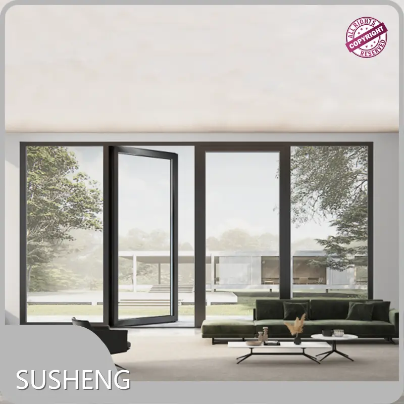 Commercial Aluminium Doors and Windows SUSHENG Brand High safety 1