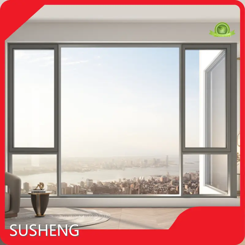Hot Aluminium Glass Sliding Window 125mm SUSHENG Brand 1