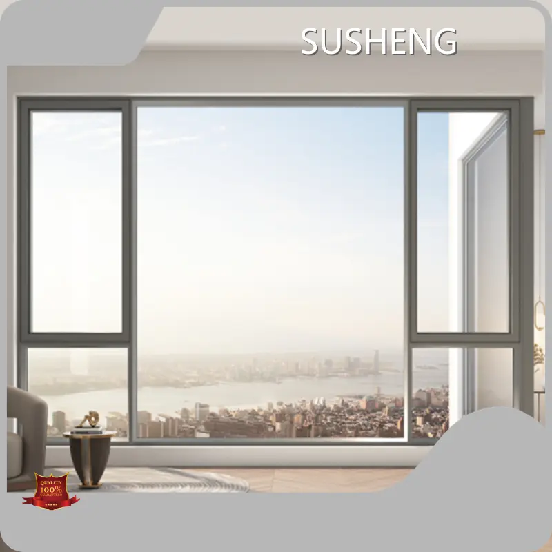 OEM Aluminium Vertical Sliding Windows SUSHENG 24-34mm 1