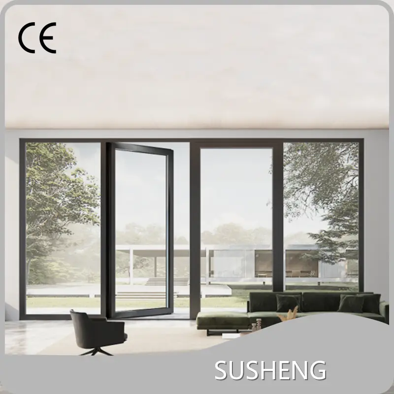 Hot Aluminium Glass Swing Door 2.0mm SUSHENG Brand 1