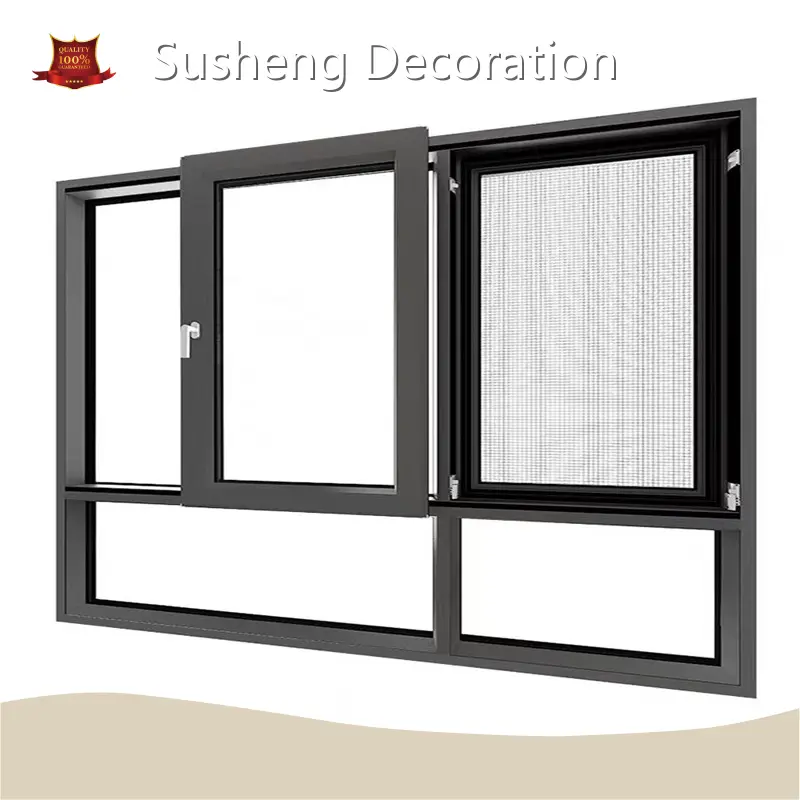 Aluminium Glass Sliding Doors by Susheng Decoration 1