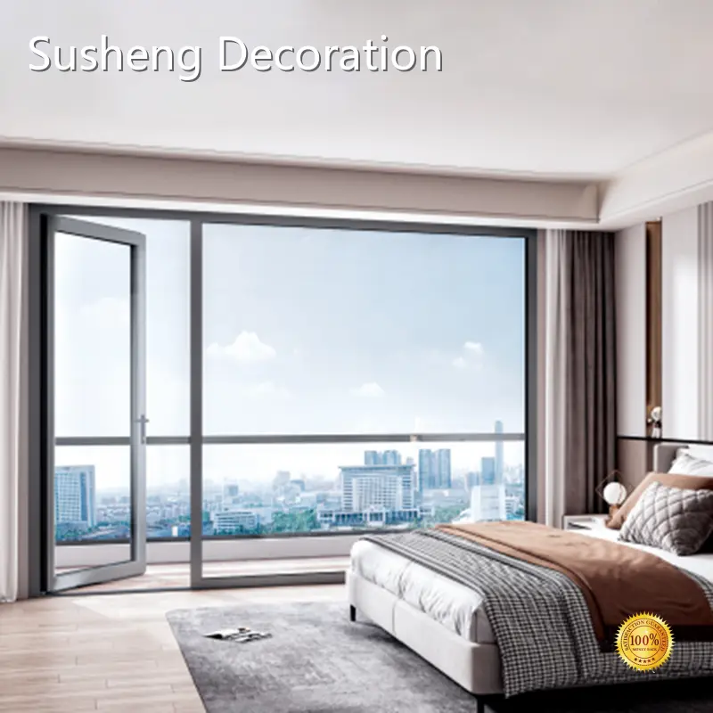 Hot Sale Aluminium Double Glass Swing Door for Entrance Door 1