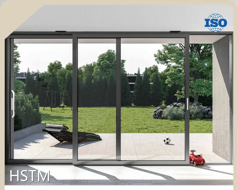 Portes coulissantes en aluminium noir OEM HSTM 1