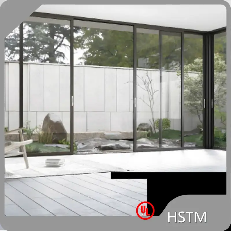 Black Aluminum Sliding Door - - HSTM 1