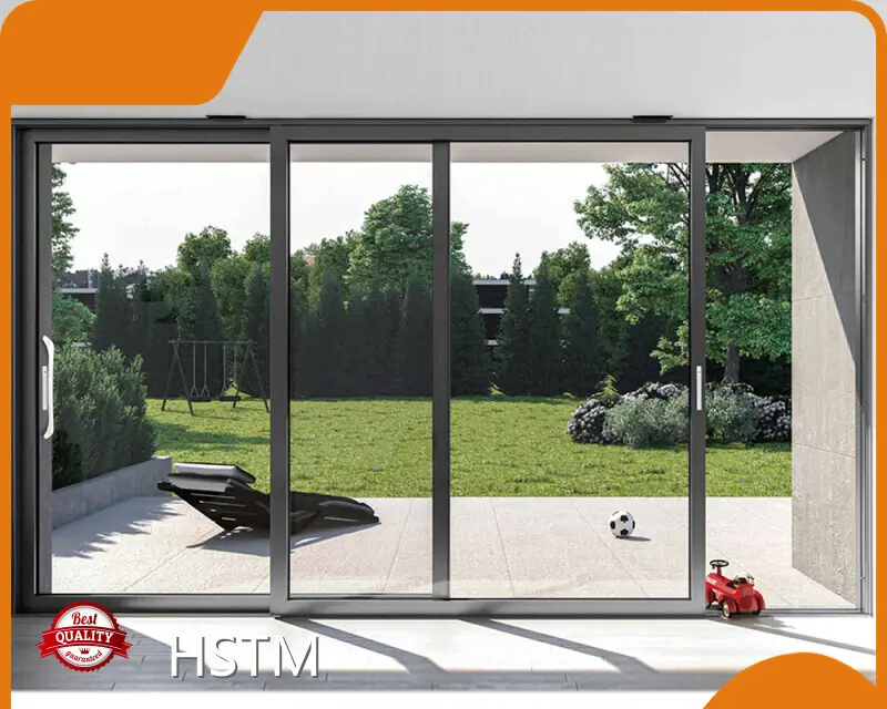 Puertas corredizas de aluminio negro - - HSTM 1