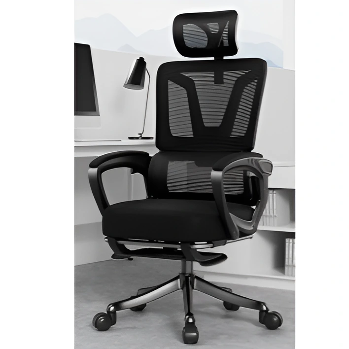 Black Mesh Office Chair Hongye with Adjustable Lumbar Support 1