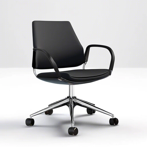 Modern Office Chair with Mid-Back Design and Chrome Base 1