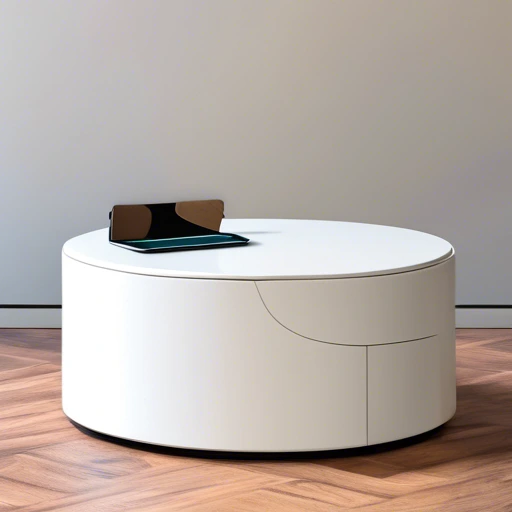Connected Storage Ottoman with Remote Control Access 1
