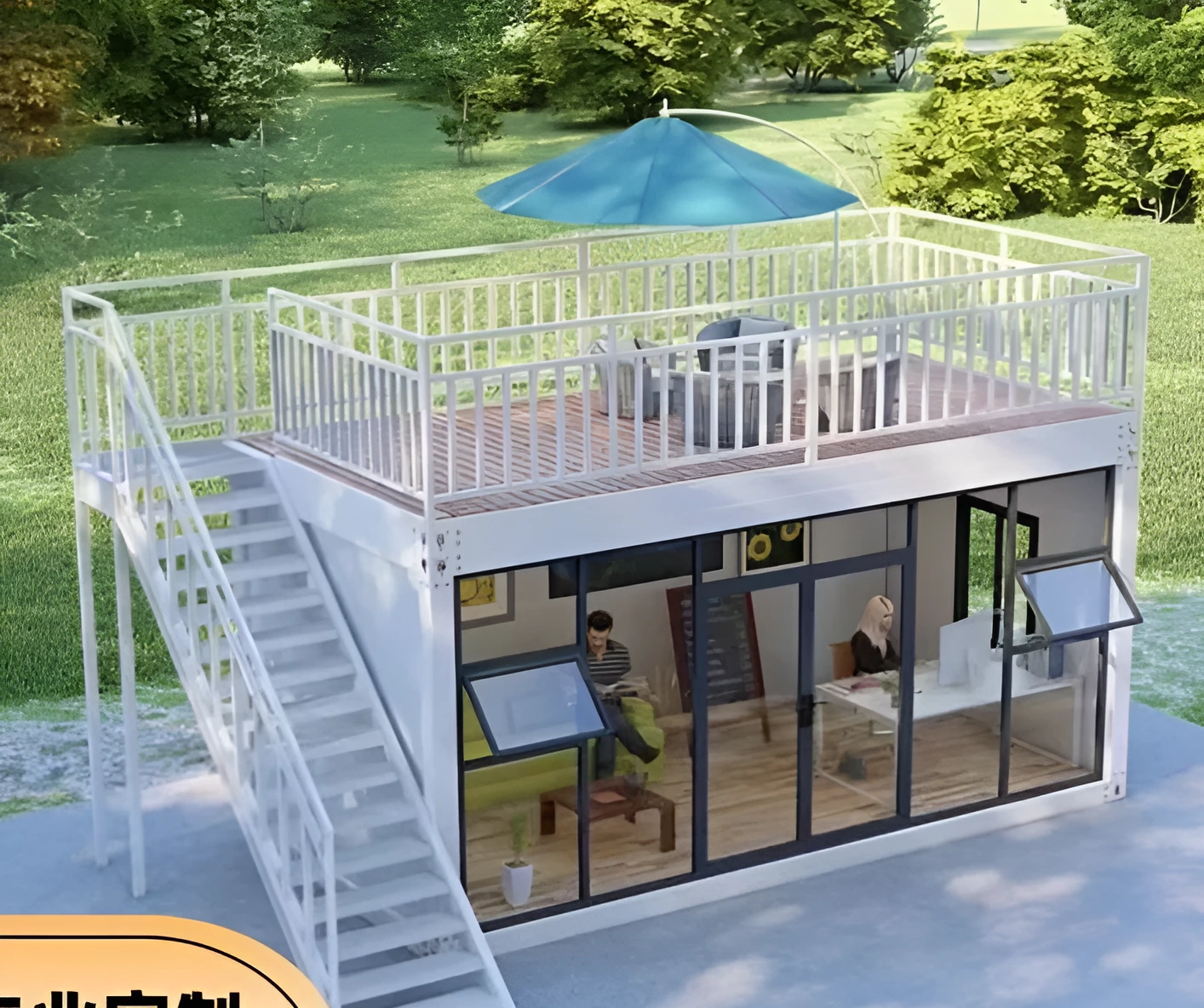 Maison Mobile moderne préfabriquée, hôtel Portable de luxe, expédition de fret, mur en verre à Double vitrage, conteneur préfabriqué, petite maison 1